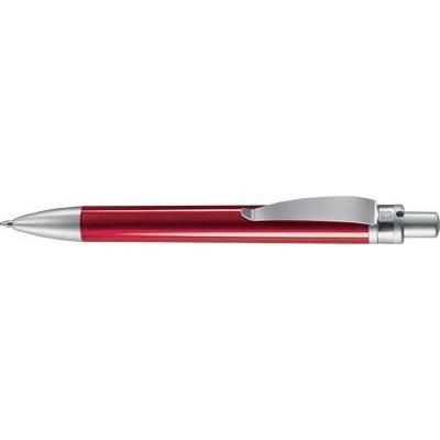 Branded Promotional FUTURA GEL PEN in Translucent Red with Silver Trim Pen From Concept Incentives.