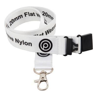 Branded Promotional 10MM FLAT WEAVE NYLON LANYARD Lanyard From Concept Incentives.