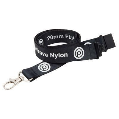 Branded Promotional 20MM FLAT WEAVE NYLON LANYARD Lanyard From Concept Incentives.