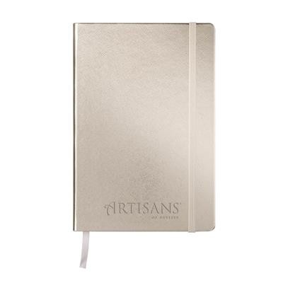 Branded Promotional SOFT TOUCH REGENCY A5 NOTE BOOK in Rose Gold Jotter From Concept Incentives.