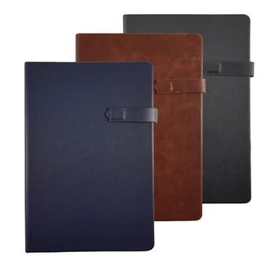 Branded Promotional REGENCY MAGNETIC CLOSURE PREMIUM A5 NOTE BOOK Jotter From Concept Incentives.
