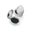 Branded Promotional METALLIC SILVER FOLDING BRUSH AND MIRROR Hair Brush From Concept Incentives.