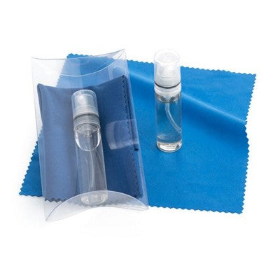 Branded Promotional 2PC DARK BLUE SCREEN & GLASSES CLEANING PILLOW PACK Lens Cleaner From Concept Incentives.