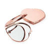 Branded Promotional HEART SHAPE ROSE GOLD DOUBLE COMPACT MIRROR Mirror From Concept Incentives.