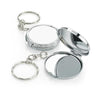 Branded Promotional SILVER CHROME MIRROR KEYRING Keyring From Concept Incentives.