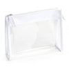 Branded Promotional CLEAR TRANSPARENT PVC BAG with White Trim & Zipper Bag From Concept Incentives.