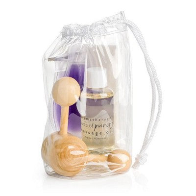 Branded Promotional MASSAGE SET in Drawstring Bag Oil From Concept Incentives.
