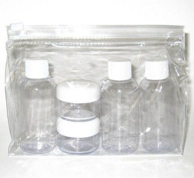 Branded Promotional AIRLINE TRAVEL PACK in Clear Transparent Cosmetics Bag From Concept Incentives.