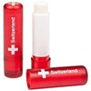 Branded Promotional LIP BALM STICK with Domed Label in Red Lip Balm From Concept Incentives.