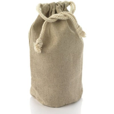 Branded Promotional HEMP DRAWSTRING BAG in Natural Hemp Material Bag From Concept Incentives.