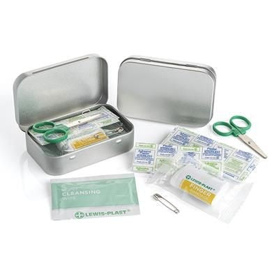 Branded Promotional FIRST AID KIT in Tin First Aid Kit From Concept Incentives.