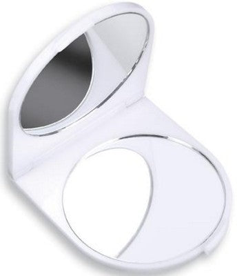 Branded Promotional DOUBLE COSMETICS COMPACT MIRROR in White Mirror From Concept Incentives.