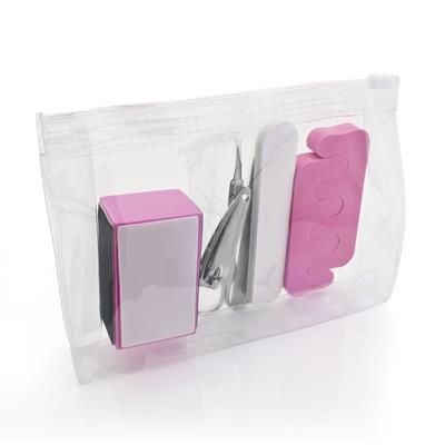 Branded Promotional 6PC MANICURE SET in Clear Transparent Bag Manicure Set From Concept Incentives.