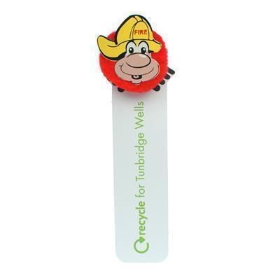 Branded Promotional BOOKMARK FIREMAN AD-BUG Advertising Bug From Concept Incentives.