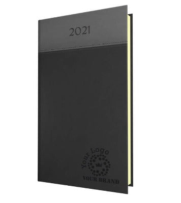 Branded Promotional HORIZON BICOLOUR POCKET WEEK TO VIEW DIARY in Grey from Concept Incentives