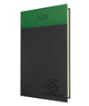 Branded Promotional HORIZON BICOLOUR POCKET WEEK TO VIEW DIARY in Grey and Green from Concept Incentives