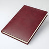 Branded Promotional LEATHERTEX BOOKBOUND DIARY in Burgundy from Concept Incentives