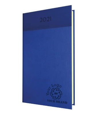 Branded Promotional HORIZON BICOLOUR POCKET WEEK TO VIEW DIARY in Blue from Concept Incentives