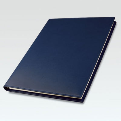 Branded Promotional EUROHIDE SPIRAL COMB BOUND DIARY in Blue Desk Diary From Concept Incentives.