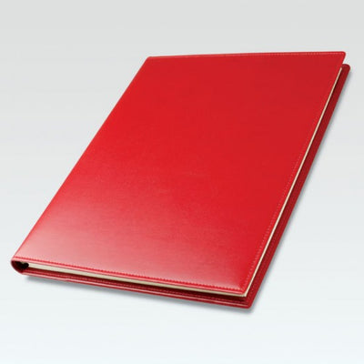 Branded Promotional EUROHIDE SPIRAL COMB BOUND DIARY in Red Desk Diary From Concept Incentives.