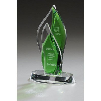 Branded Promotional EMERALD FLAME Award From Concept Incentives.