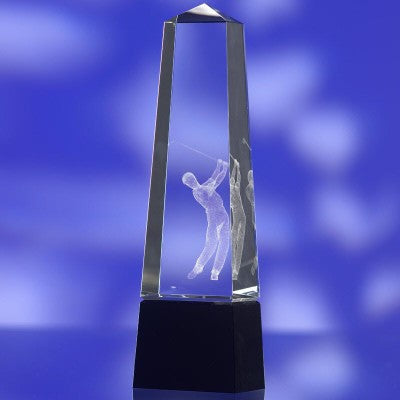 Branded Promotional TALL TOWER GLASS AWARD TROPHY Award From Concept Incentives.