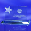 Branded Promotional JADE GLASS STAR AWARD TROPHY Award From Concept Incentives.