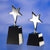 Branded Promotional BLACK & SILVER STAR AWARD TROPHY  with Black Glass Base Award From Concept Incentives.