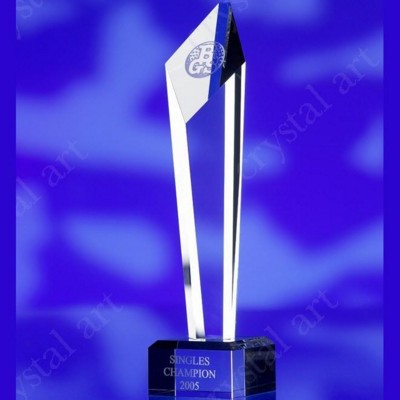 Branded Promotional DIAMOND TOP GLASS AWARD TROPHY Award From Concept Incentives.