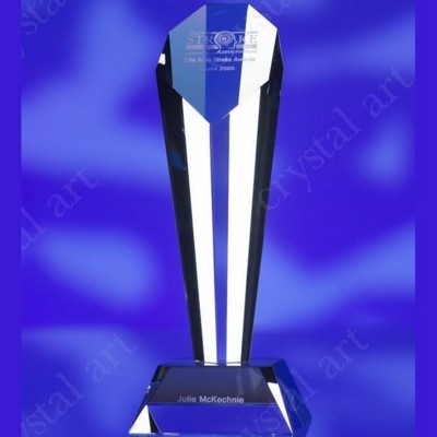 Branded Promotional COLUMN GLASS AWARD TROPHY Award From Concept Incentives.