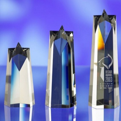 Branded Promotional CRYSTAL SUPER STAR AWARD TROPHY Award From Concept Incentives.