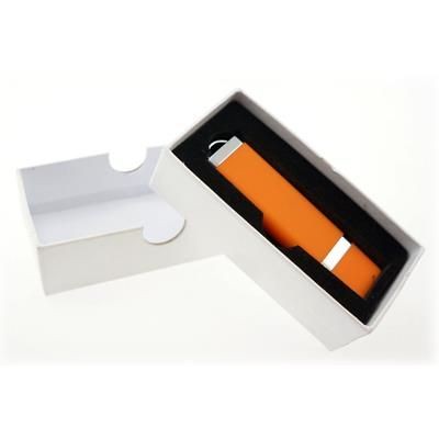 Branded Promotional WHITE GIFT BOX FOR USB FLASH DRIVE Presentation Box From Concept Incentives.