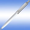 Branded Promotional GIOTTO BALL PEN in White with Silver Trim Pen From Concept Incentives.