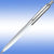 Branded Promotional GIOTTO BALL PEN in White with Silver Trim Pen From Concept Incentives.