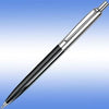 Branded Promotional GIOTTO BALL PEN in Black with Silver Trim Pen From Concept Incentives.