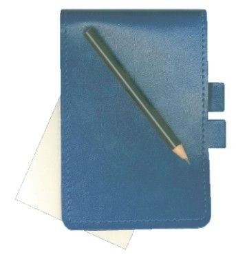 Branded Promotional POCKET JOTTER PAD in Recycled Bonded Leather with Pencil Jotter From Concept Incentives.