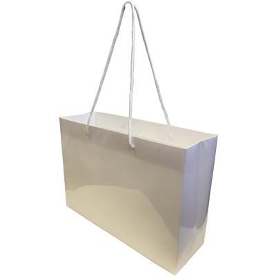 Branded Promotional LARGE LANDSCAPE LAMINATED PAPER CARRIER BAG Carrier Bag From Concept Incentives.