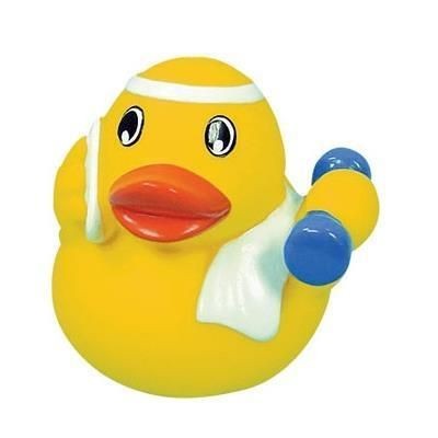 Branded Promotional GYM WORKOUT RUBBER DUCK Duck Plastic From Concept Incentives.