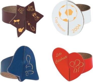 Branded Promotional NAPKIN RING in Recycled Bonded Leather Napkin Ring From Concept Incentives.