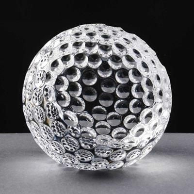 Branded Promotional 80MM CRYSTAL GOLF BALL AWARD with Sloping Flat Face Award From Concept Incentives.
