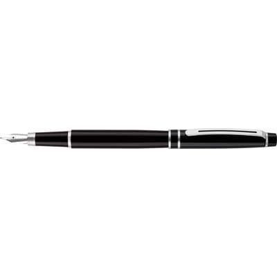 Branded Promotional GROSVENOR METAL FOUNTAIN PEN in Black Pen From Concept Incentives.