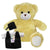 Branded Promotional PRINTED PROMOTIONAL SOFT TOY 20CM ELIZABETH TEDDY BEAR with Gradution Outfit Soft Toy From Concept Incentives.