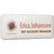 Branded Promotional PLASTIC FACED PERSONALISED NAME BADGE in White Name Badge From Concept Incentives.