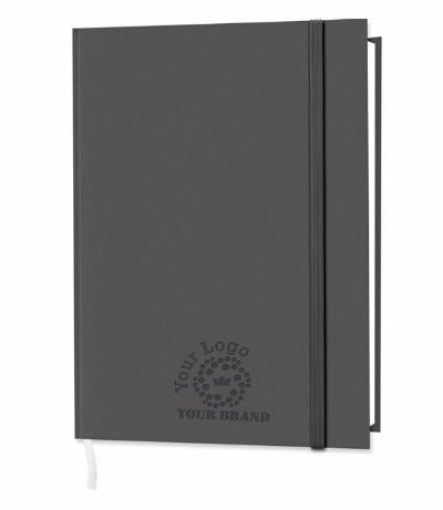 Branded Promotional SMOOTHGRAIN QUARTO CASEBOUND NOTE BOOK in Grey Jotter From Concept Incentives.