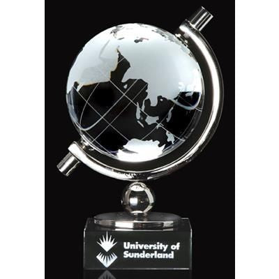 Branded Promotional 80MM ROTATING GLOBE AWARD Globe From Concept Incentives.