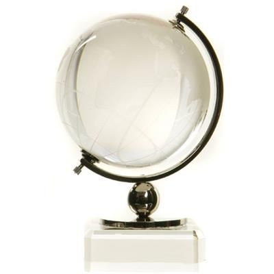 Branded Promotional 80MM ROTATING GLOBE ON CRYSTAL BASE Globe From Concept Incentives.