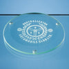 Branded Promotional 10CM JADE GLASS ROUND COASTER Coaster From Concept Incentives.