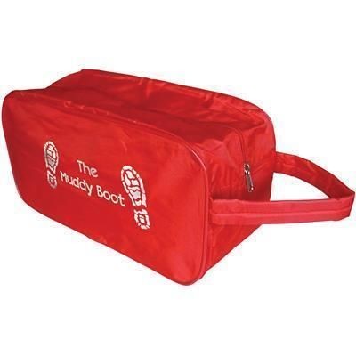 Branded Promotional SHOE BAG in Red Shoe Bag From Concept Incentives.