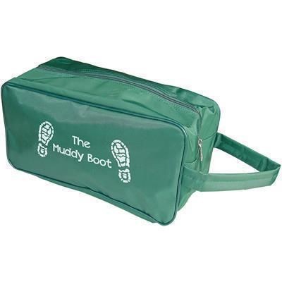 Branded Promotional SHOE BAG in Green Shoe Bag From Concept Incentives.