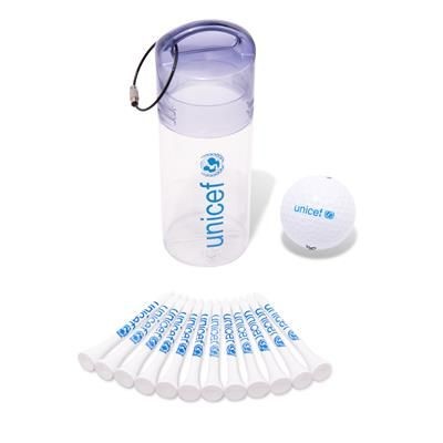 Branded Promotional 1 BALL GOLF DAY GIFT TUBE 1 Golf Gift Set From Concept Incentives.